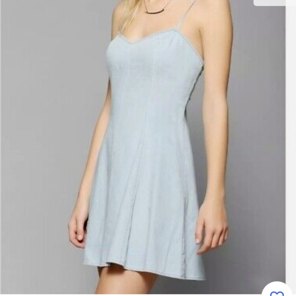 Size M light blue jean denim sun dress - Picture 2 of 15